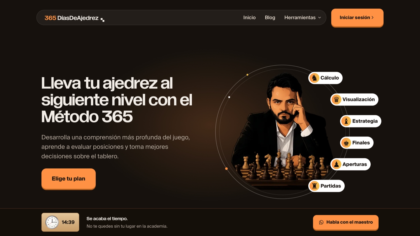 Página de inicio de 365 Días de Ajedrez