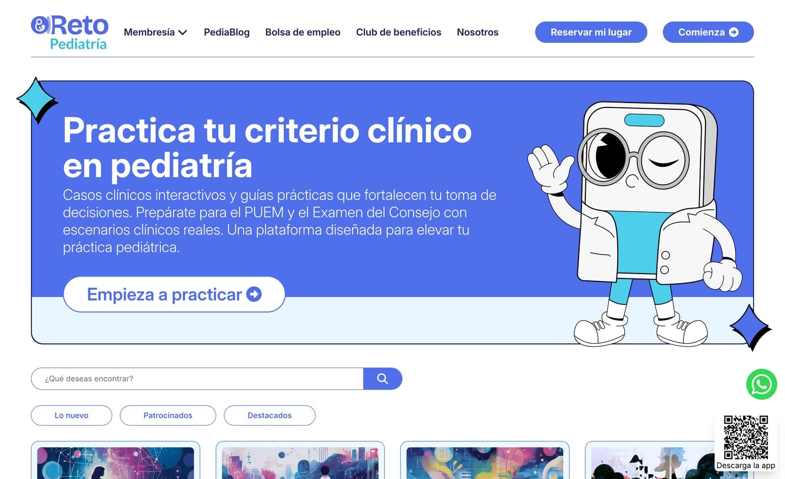 Home page of Reto Pediatría